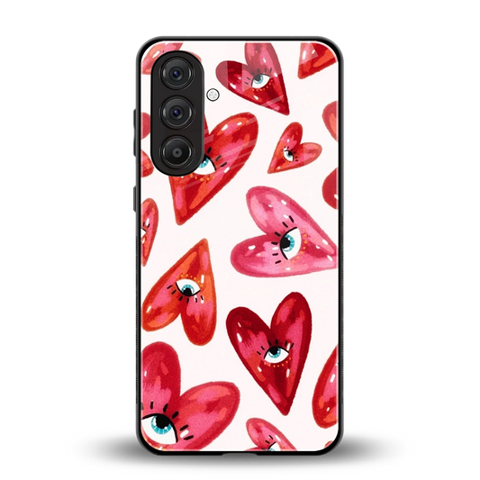 Lash Love back phone cover | glass case for samsung galaxy m36 5g