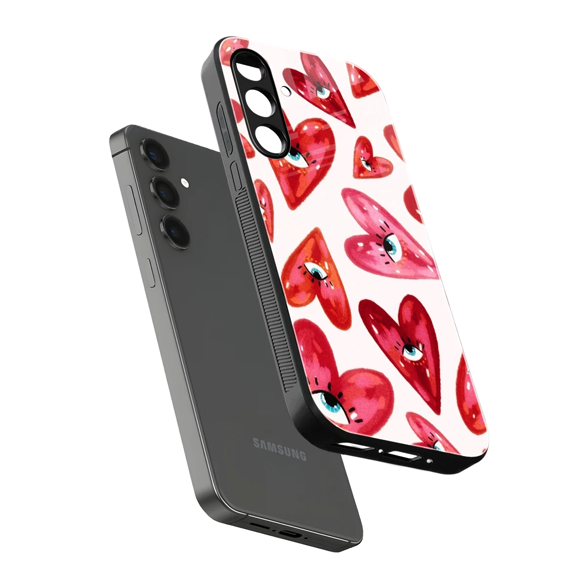 Lash Love sleek samsung galaxy m35 5g cover with tempered glass back and TPU edges