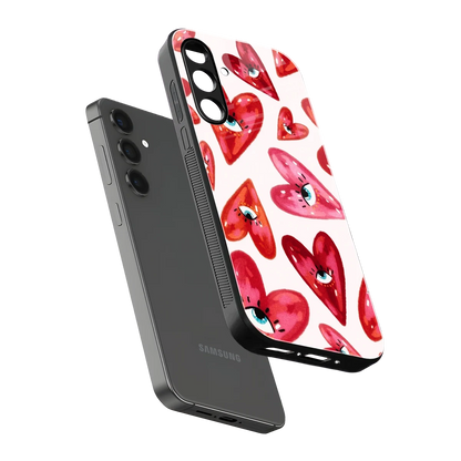 Lash Love sleek samsung galaxy m35 5g cover with tempered glass back and TPU edges