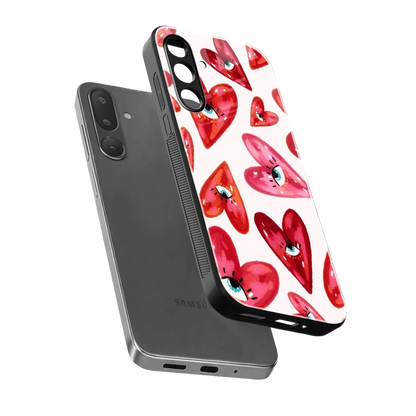 Lash Love sleek samsung galaxy m36 5g cover with tempered glass back and TPU edges