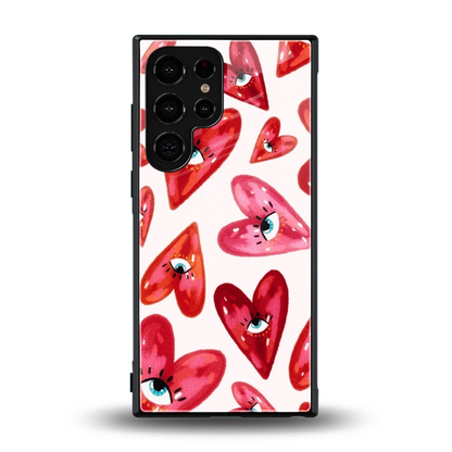 Lash Love back phone cover | glass case for samsung galaxy s24 ultra