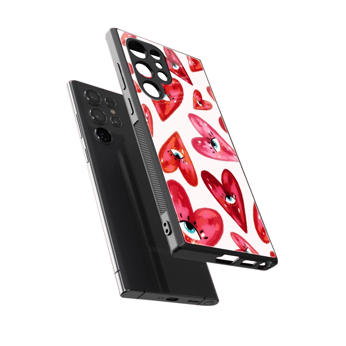 Lash Love sleek samsung galaxy s23 ultra cover with tempered glass back and TPU edges