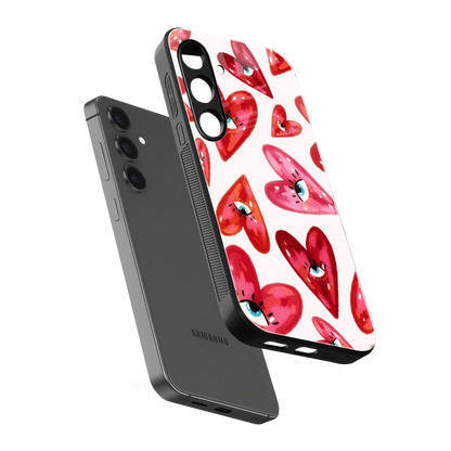 Lash Love sleek samsung galaxy s25 cover with tempered glass back and TPU edges