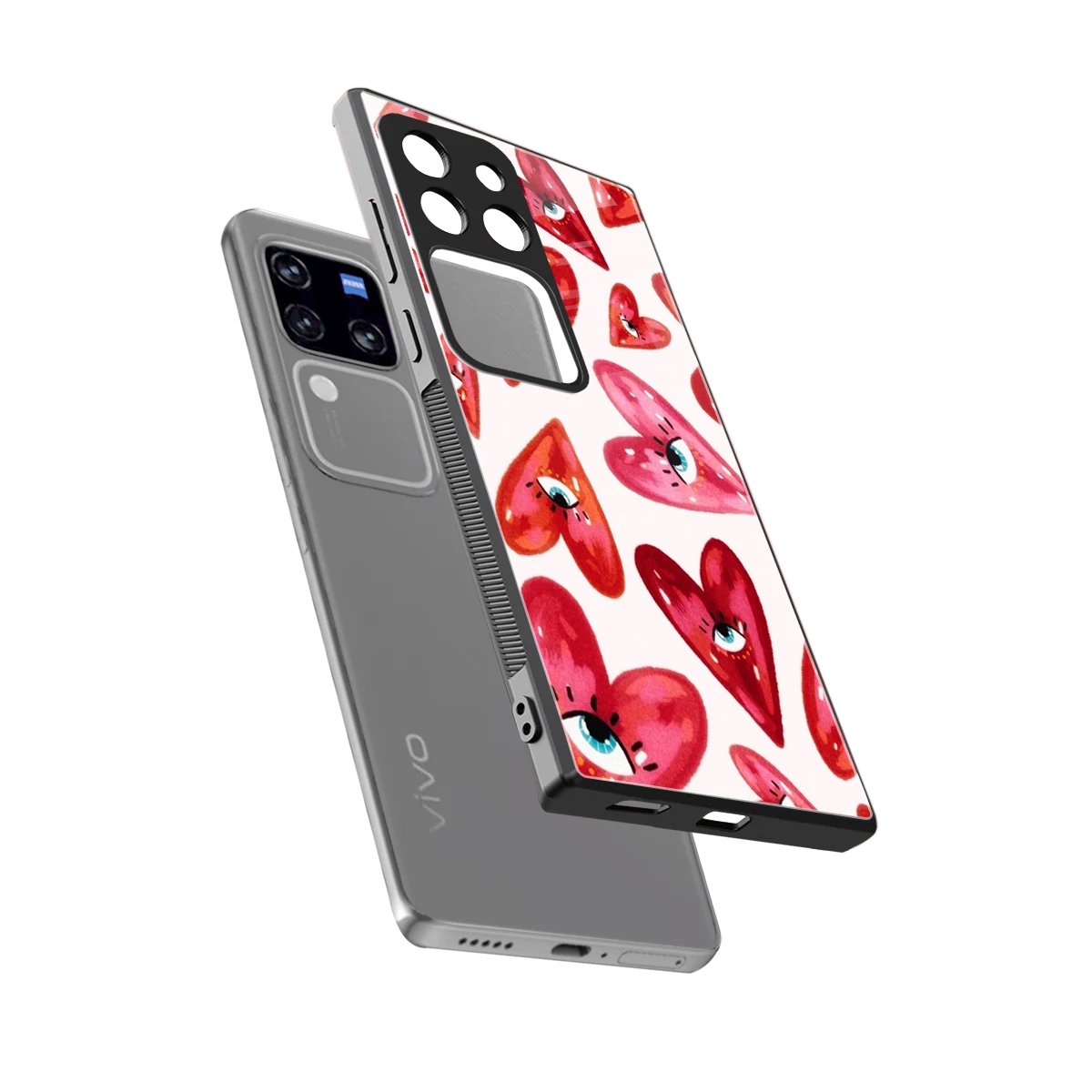 Lash Love sleekvivo v30 pro cover with tempered glass back and TPU edges