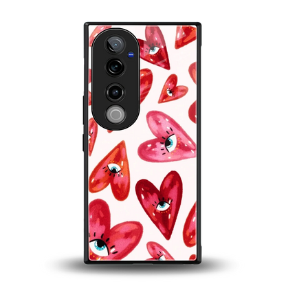 Lash Love back phone cover | glass case for vivo v40 pro