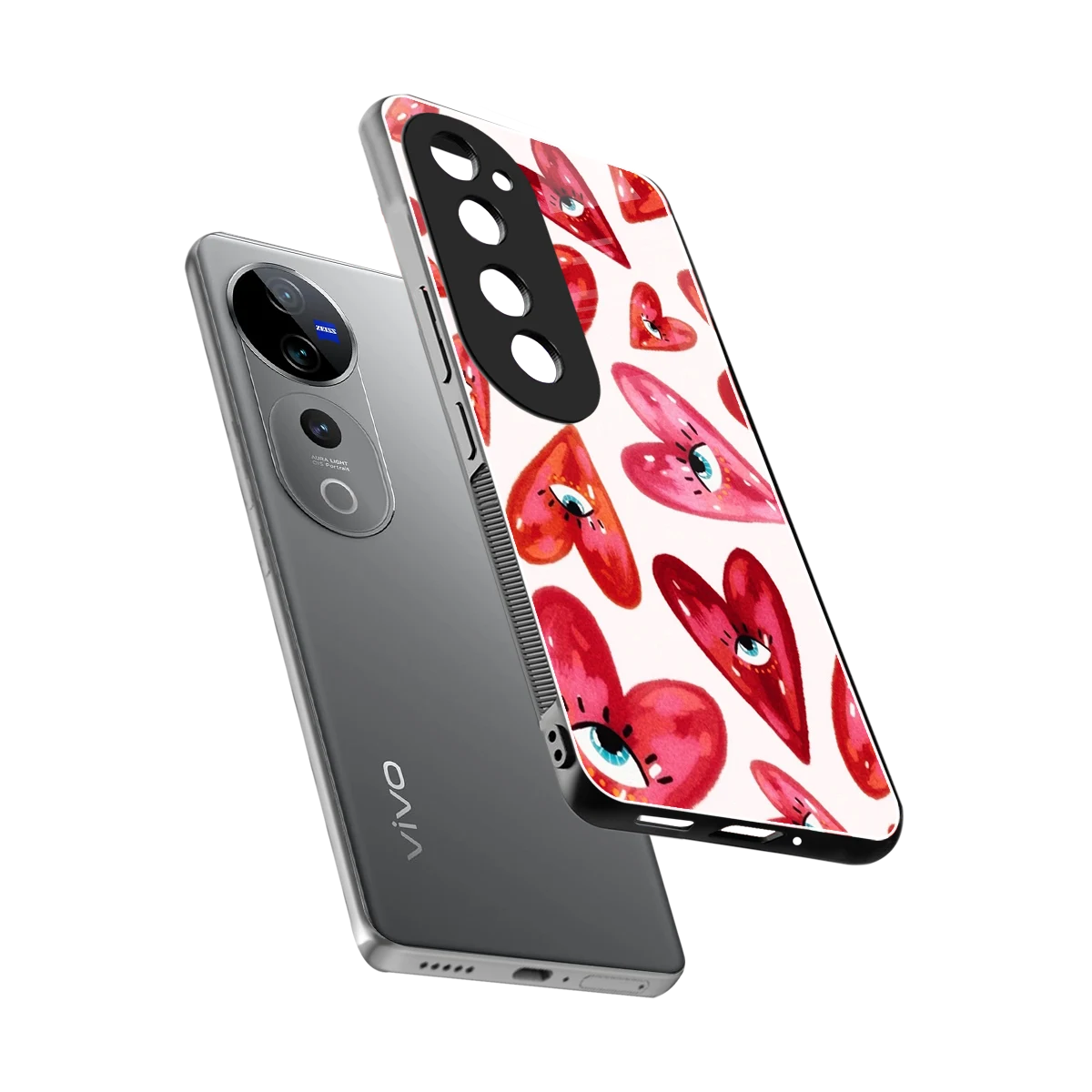 Lash Love sleek vivo v40 pro cover with tempered glass back and TPU edges