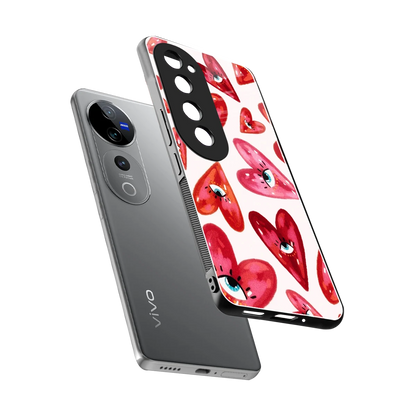 Lash Love sleek vivo v40 pro cover with tempered glass back and TPU edges
