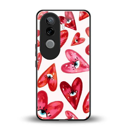 Lash Love back phone cover | glass case for vivo v40e