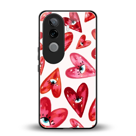 Lash Love back phone cover | glass case for vivo v40e