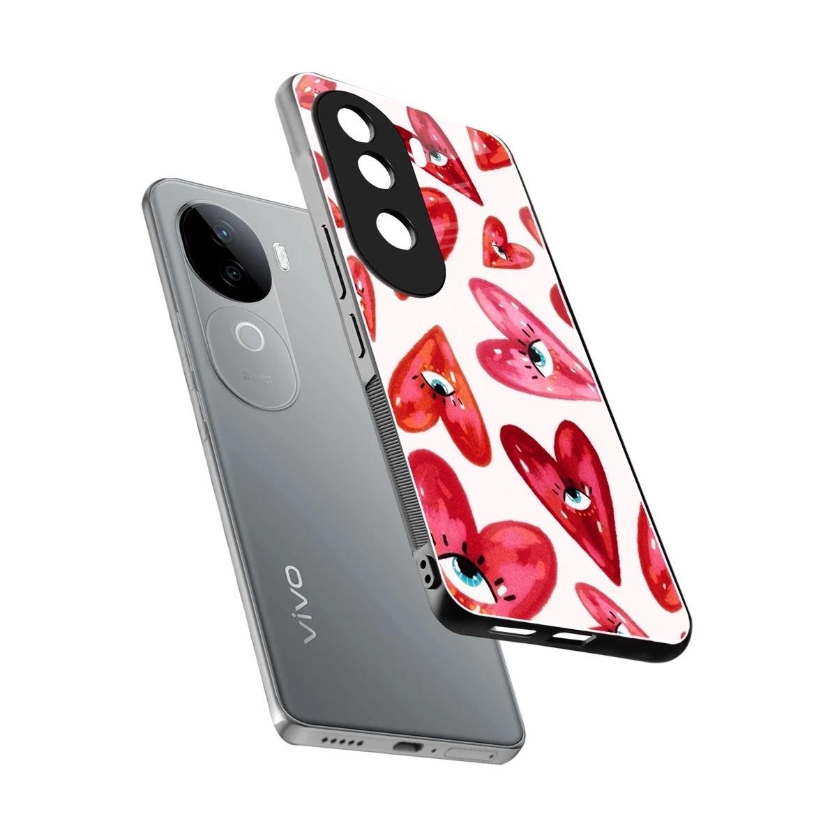 Lash Love sleek vivo v40e cover with tempered glass back and TPU edges