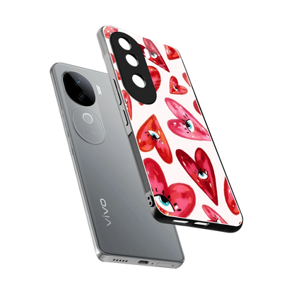 Lash Love sleek vivo v40e cover with tempered glass back and TPU edges