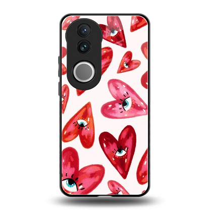 Lash Love back phone cover | glass case for vivo v50
