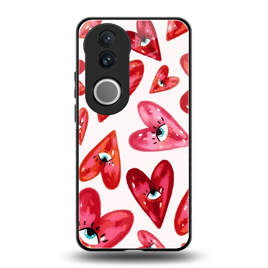 Lash Love back phone cover | glass case for vivo v50