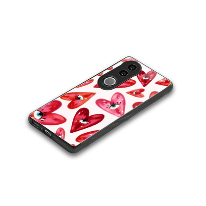 Lash Love stylish phone case for vivo v50 | glossy glass and slim fit