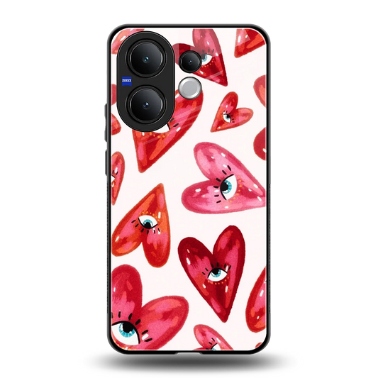 Lash Love back phone cover | glass case for vivo v60