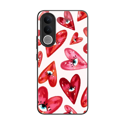 Lash Love back phone cover | glass case for vivo v70 fe