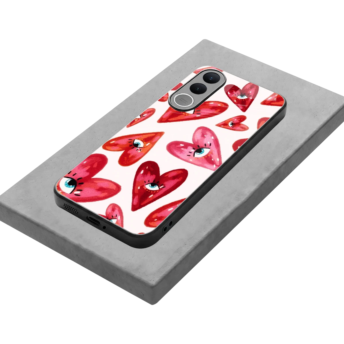 Lash Love stylish phone case for vivo v70 fe | glossy glass and slim fit