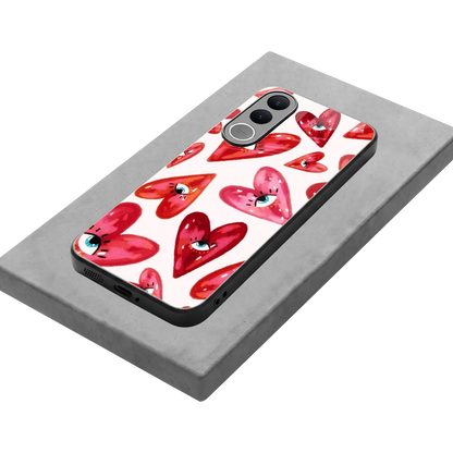 Lash Love stylish phone case for vivo v70 fe | glossy glass and slim fit
