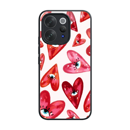 Lash Love back phone cover | glass case for vivo v70