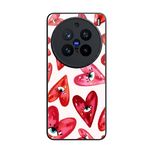Lash Love back phone cover | glass case for vivo x200 pro
