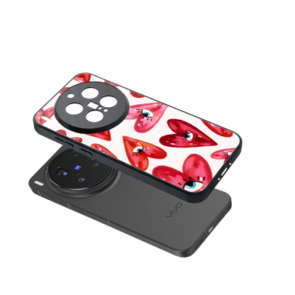 Lash Love sleek vivo x300 pro cover with tempered glass back and TPU edges