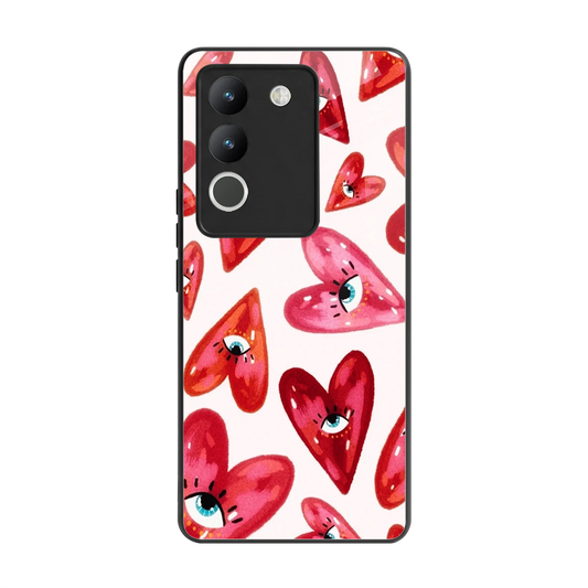 Lash Love back phone cover | glass case for vivo y200 5g