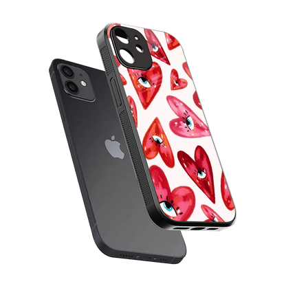 Lash Love sleek iphone 12 cover with tempered glass back and TPU edges