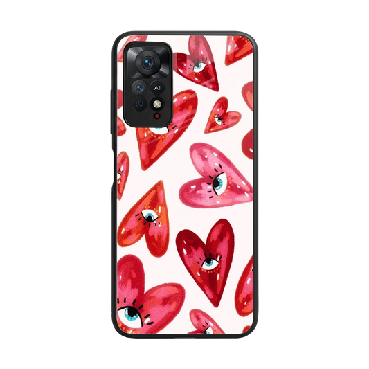 Lash Love back phone cover | glass case for redmi note 11 pro