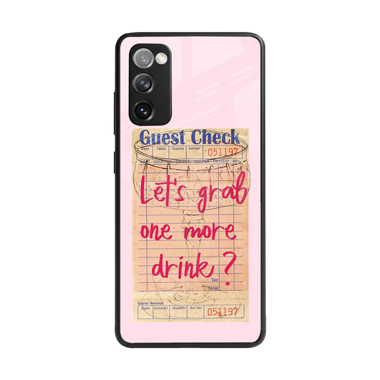 Last Call back phone cover | glass case for samsung galaxy s20 fe