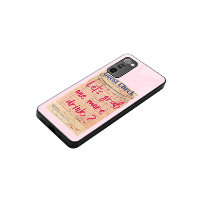 Last Call stylish phone case for samsung galaxy s20 fe | glossy glass and slim fit