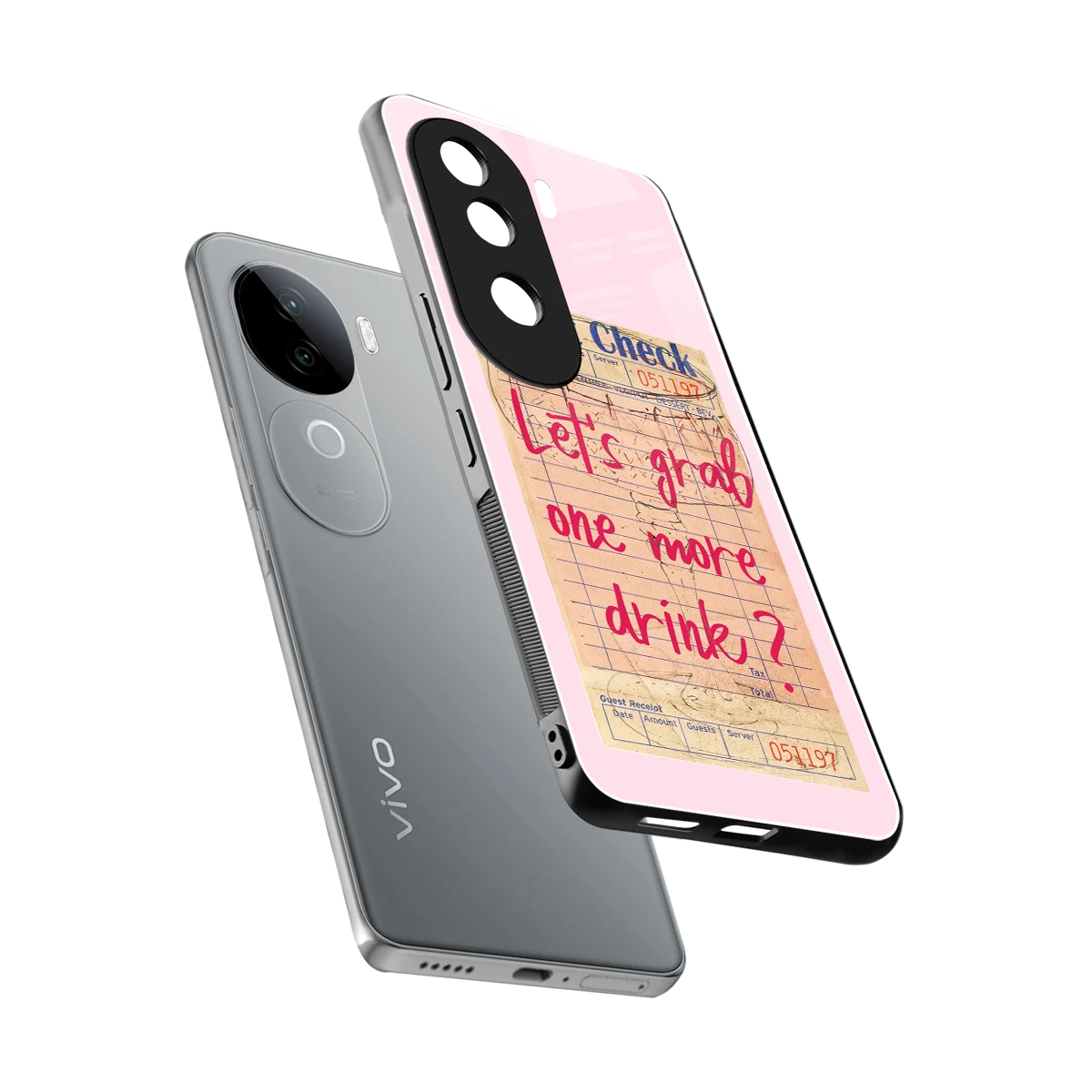 Last Call sleek vivo v40e cover with tempered glass back and TPU edges