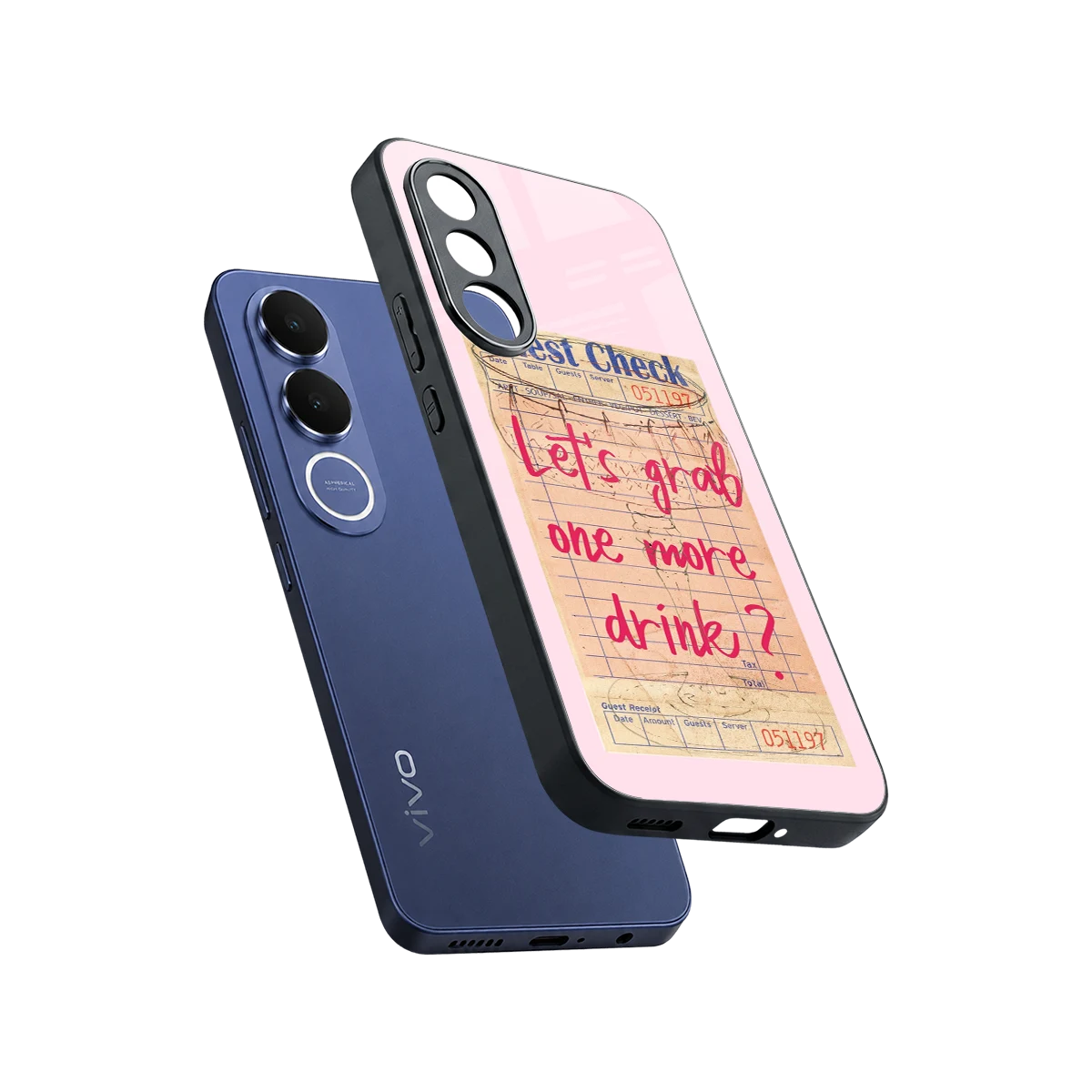 Last Call sleek vivo v70 fe cover with tempered glass back and TPU edges