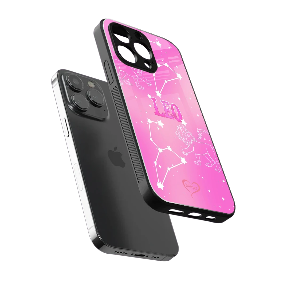 Leo Aura sleek iphone 15 pro max cover with tempered glass back and TPU edges