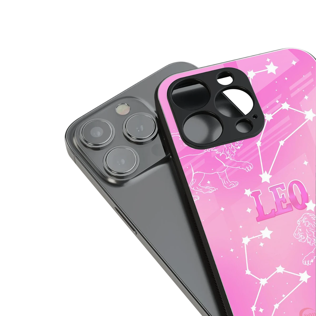 Leo Aura stylish phone case for iphone 15 pro max | glossy glass and slim fit
