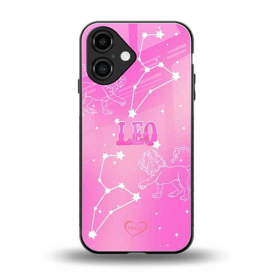 Leo Aura back phone cover | glass case for iphone 16