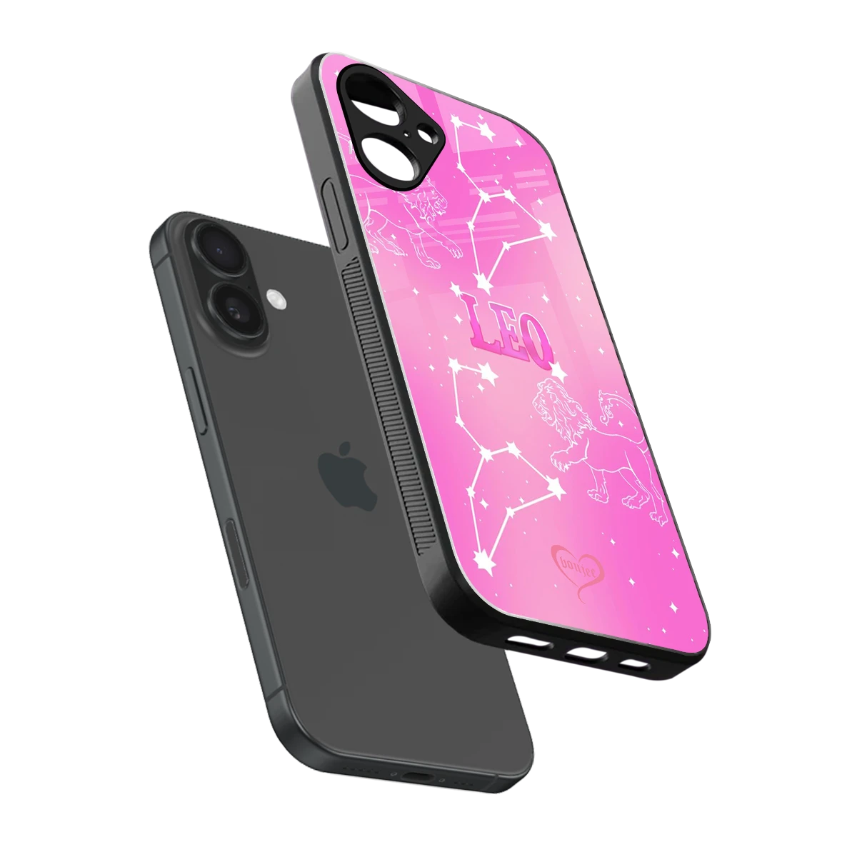 Leo Aura sleek iPhone 16 cover with tempered glass back and TPU edges
