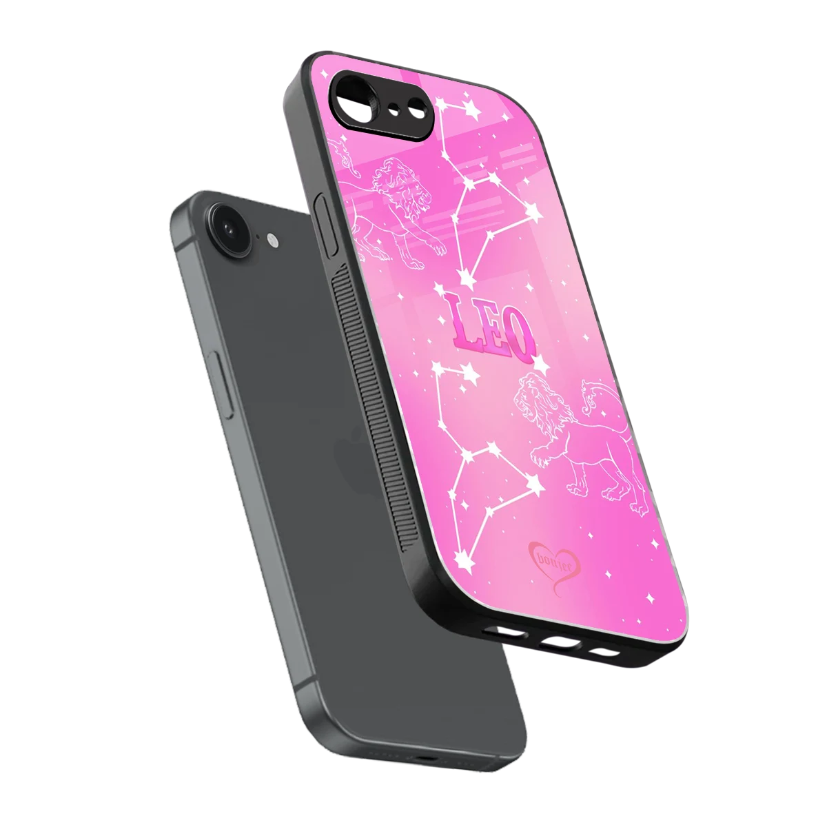 Leo Aura sleek iphone 16e cover with tempered glass back and TPU edges