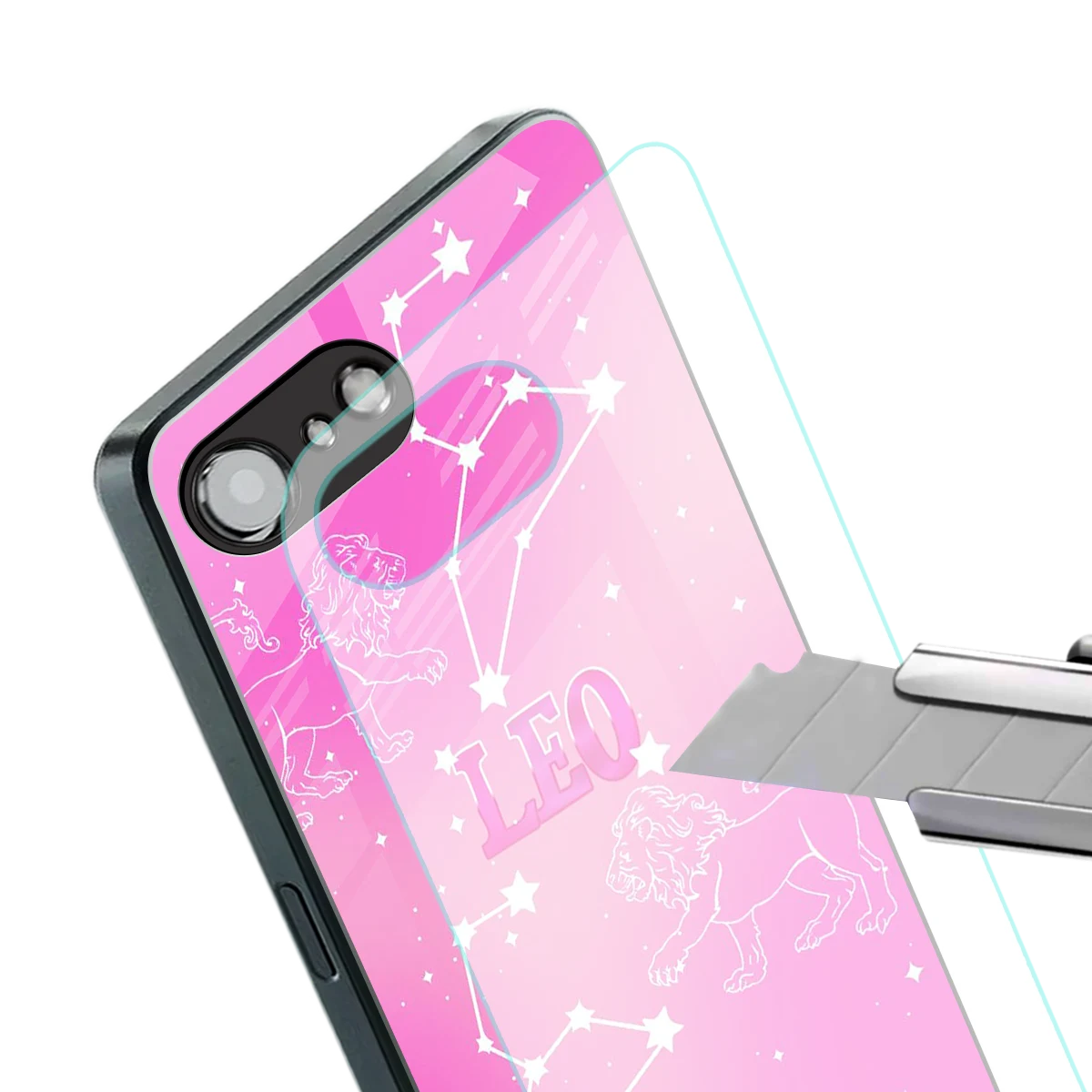 Leo Aura stylish phone case for iphone 17e | glossy glass and slim fit