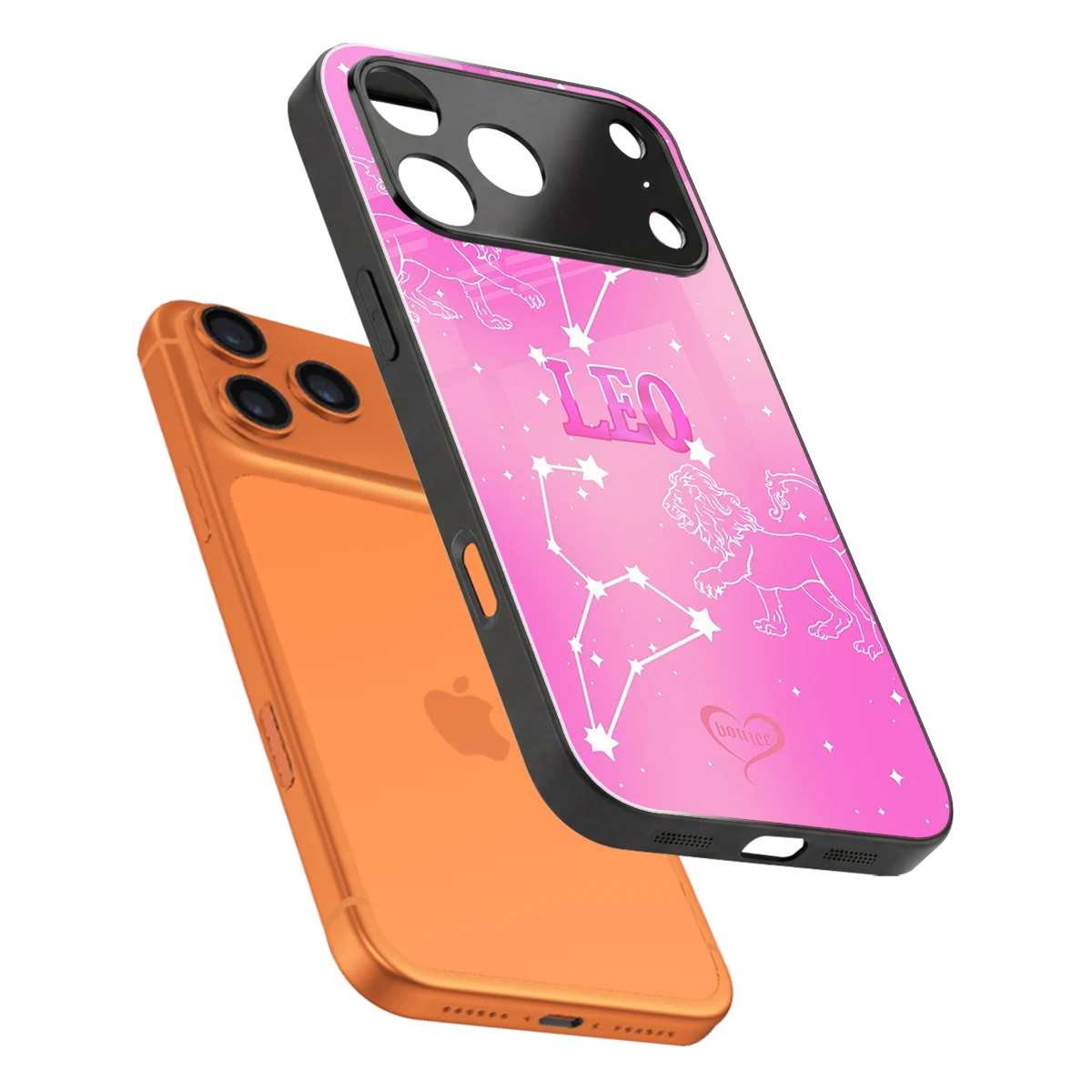 Leo Aura sleek iphone 17 pro cover with tempered glass back and TPU edges