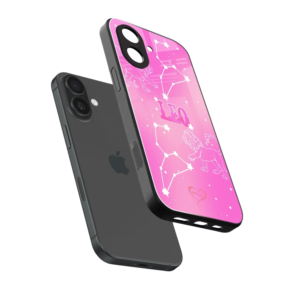 Leo Aura sleek iphone 17 cover with tempered glass back and TPU edges