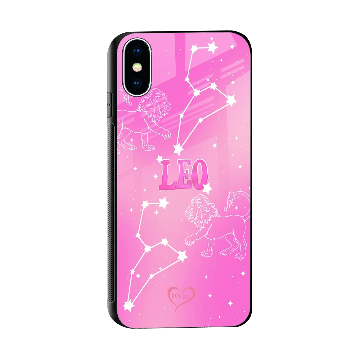 Leo Aura sleek iphone xs cover with tempered glass back and TPU edges