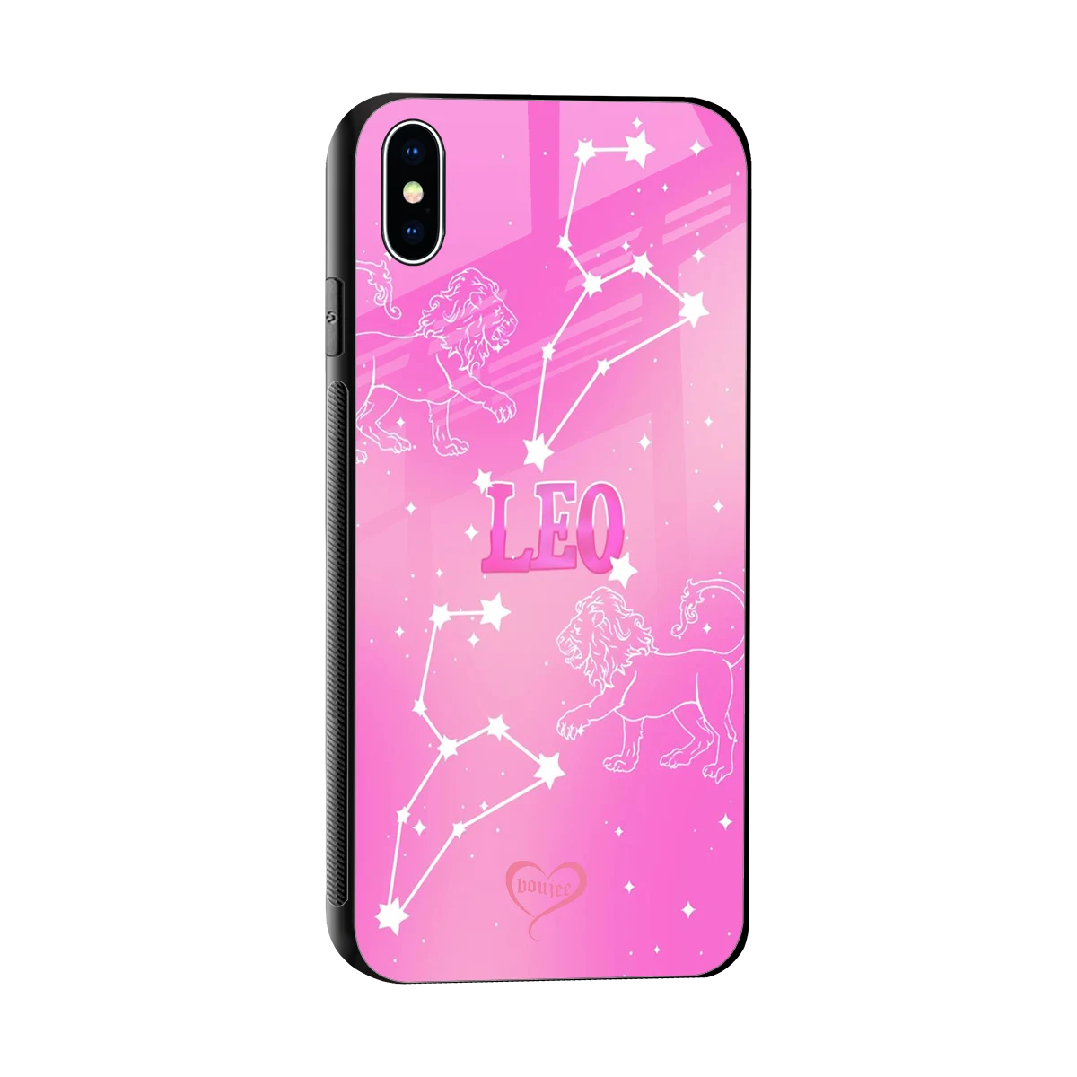 Leo Aura sleek iphone xs max cover with tempered glass back and TPU edges