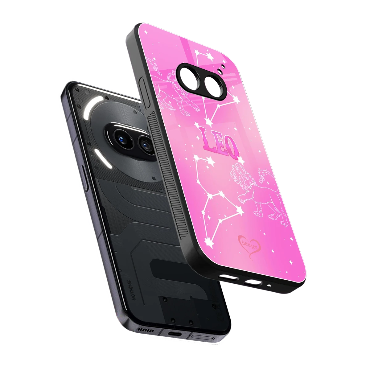 Leo Aura sleek nothing phone 2a cover with tempered glass back and TPU edges