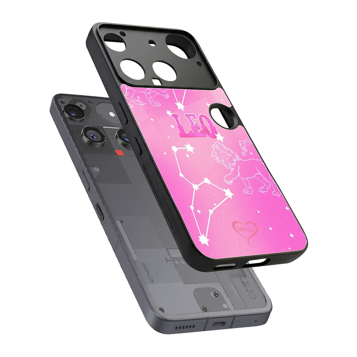 Leo Aura sleek nothing phone 3 cover with tempered glass back and TPU edges
