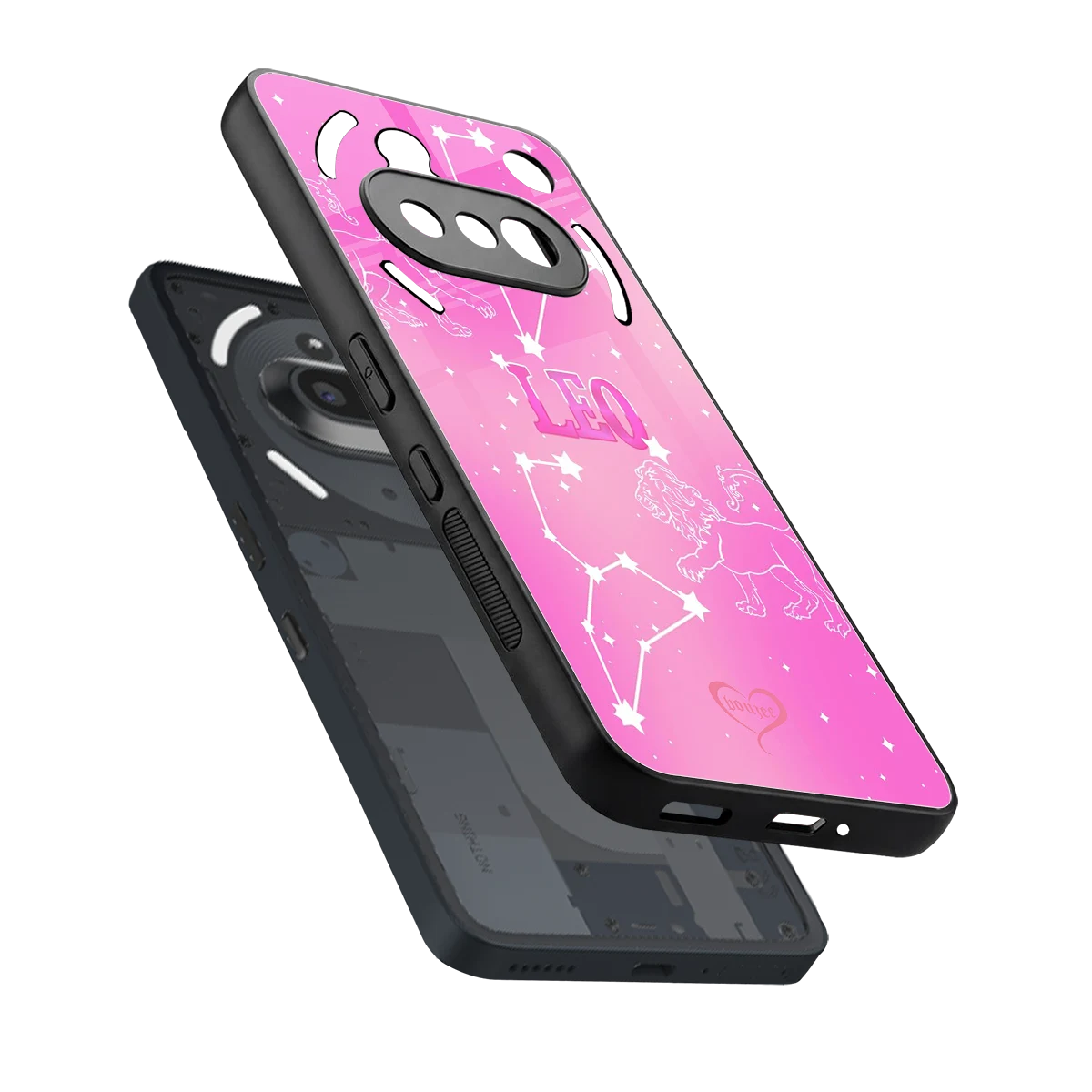 Leo Aura sleek nothing phone 3a cover with tempered glass back and TPU edges