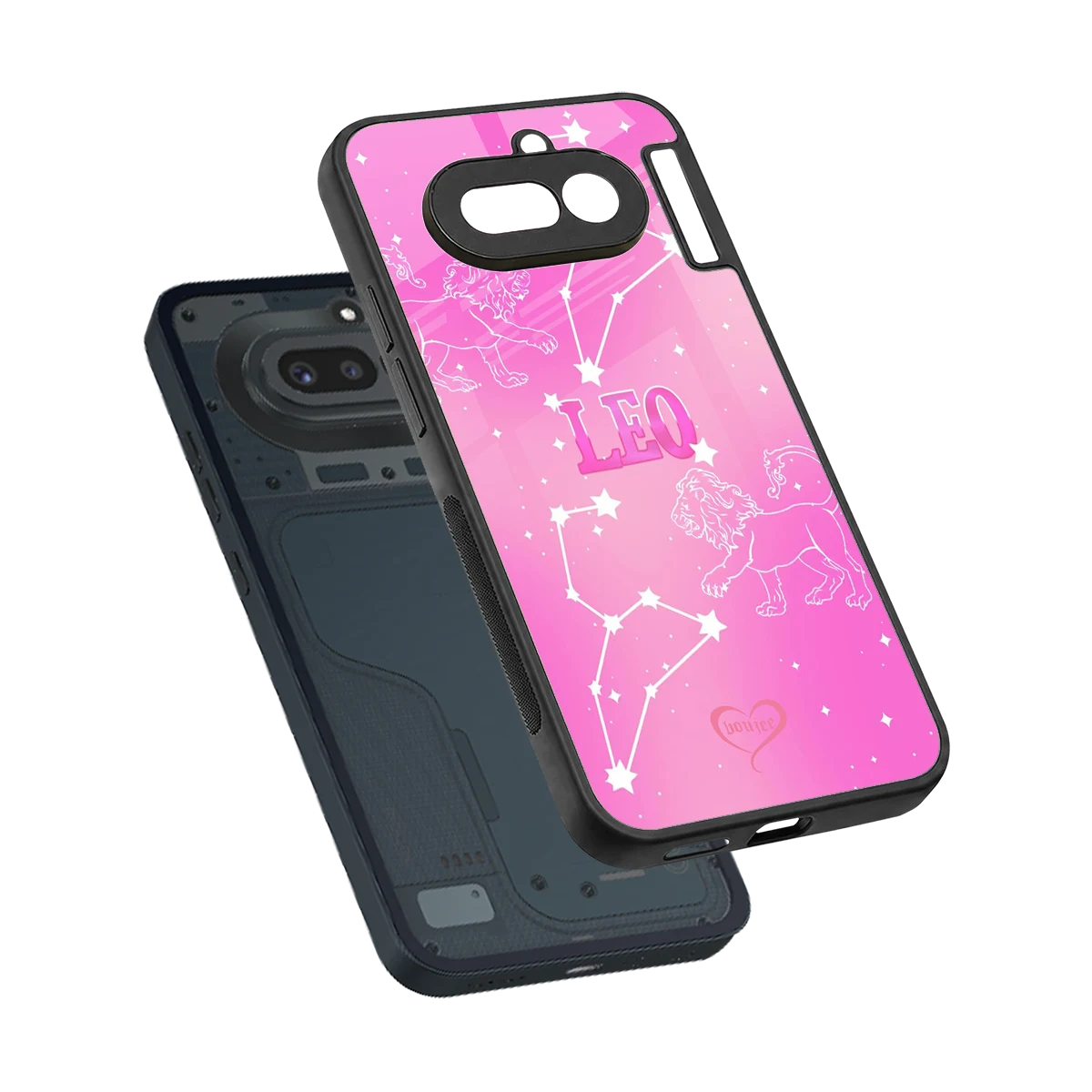 Leo Aura sleek nothing phone 4a cover with tempered glass back and TPU edges