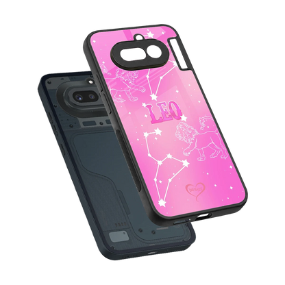 Leo Aura sleek nothing phone 4a cover with tempered glass back and TPU edges