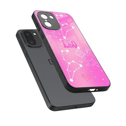 Leo Aura sleek oneplus 15r cover with tempered glass back and TPU edges