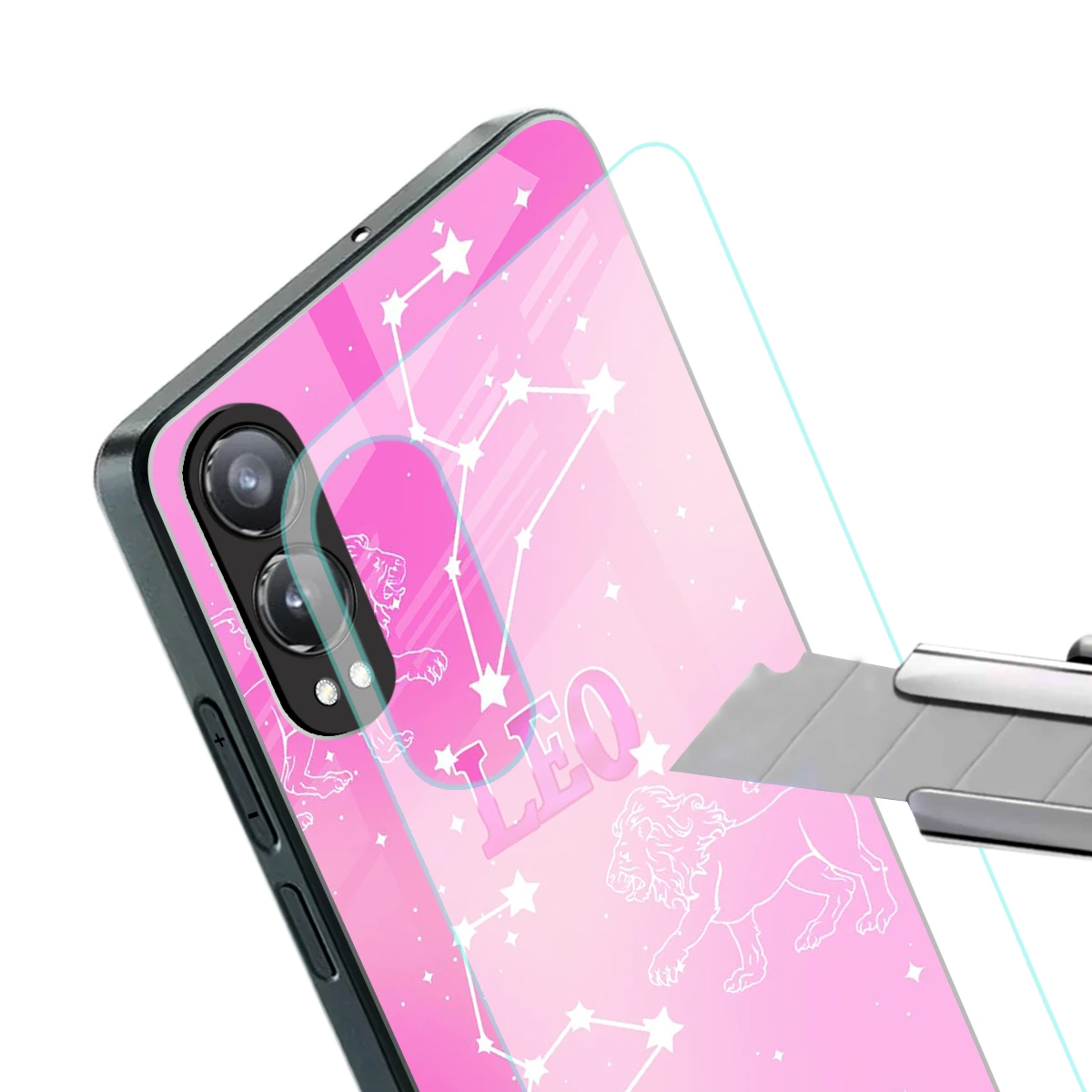 Leo Aura stylish phone case for oneplus nord ce 4 lite | glossy glass and slim fit