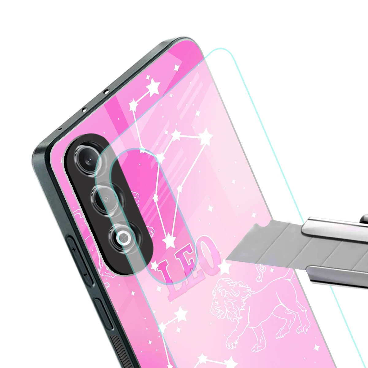 Leo Aura stylish phone case for oneplus nord ce 4 | glossy glass and slim fit